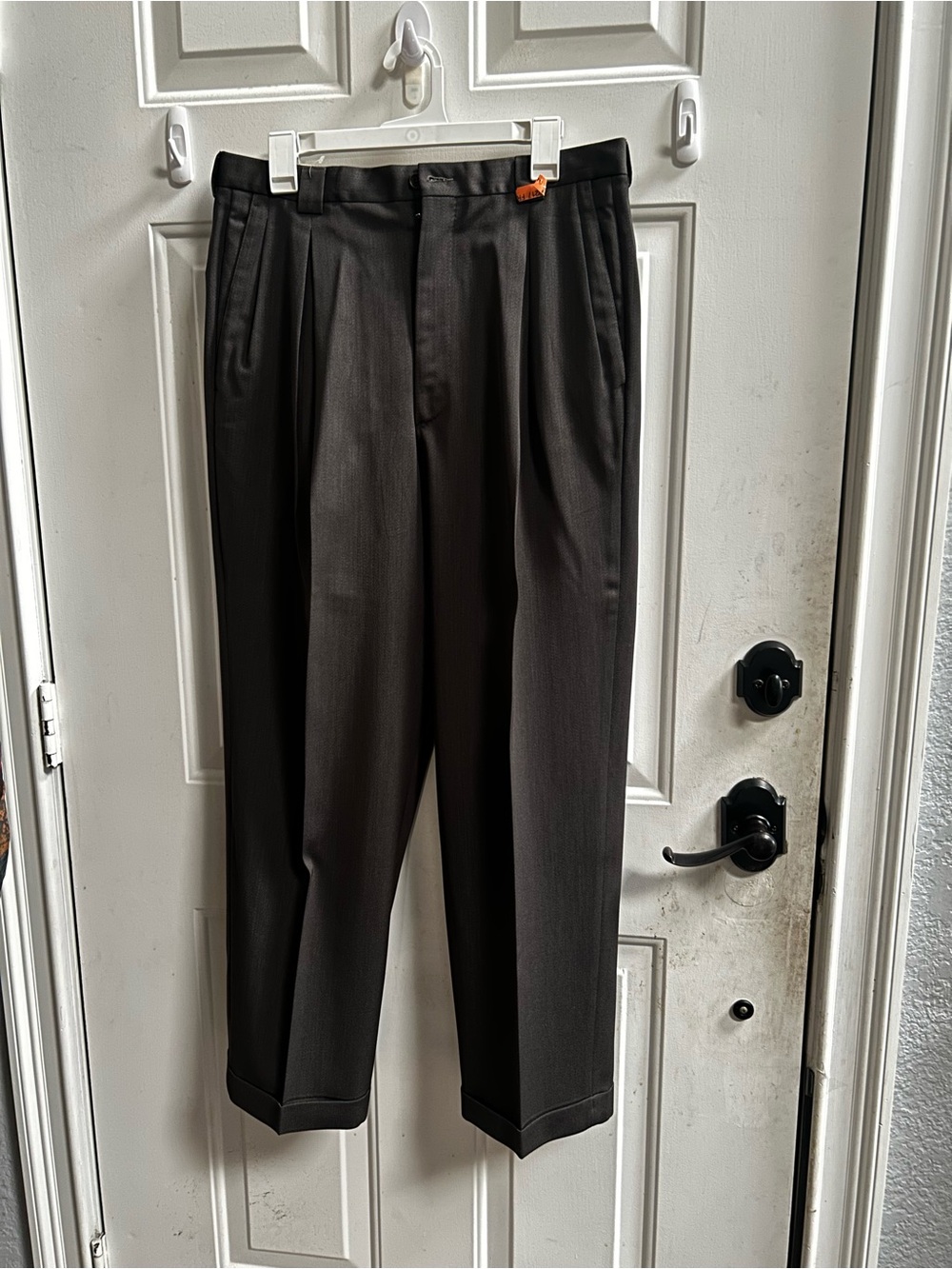 Giorgio Armani Men's Tailored Trousers in Charcoal -Sz 34 x 29 made in Italy